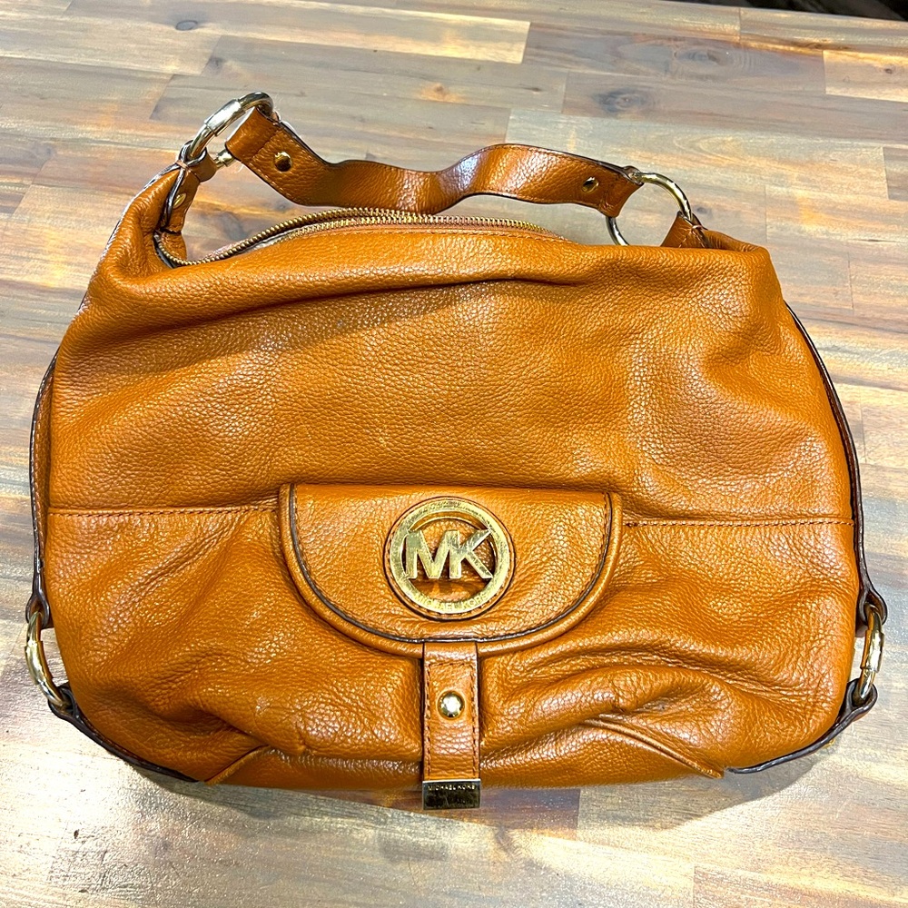 Michael Kors Brown Leather Shoulder Bag